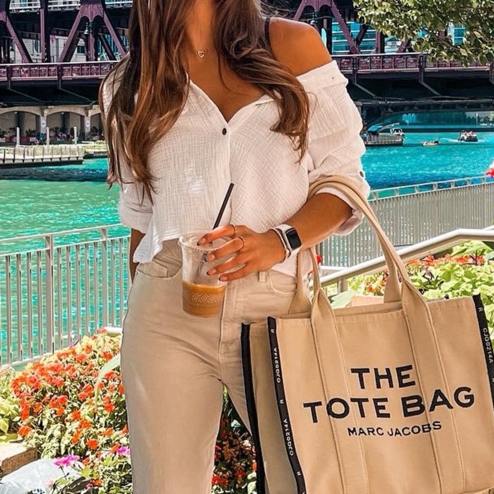 cute white button up top